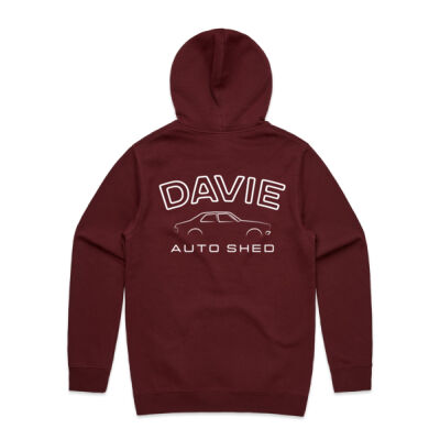 Davie Auto Shed Hoodie - White Writing Thumbnail